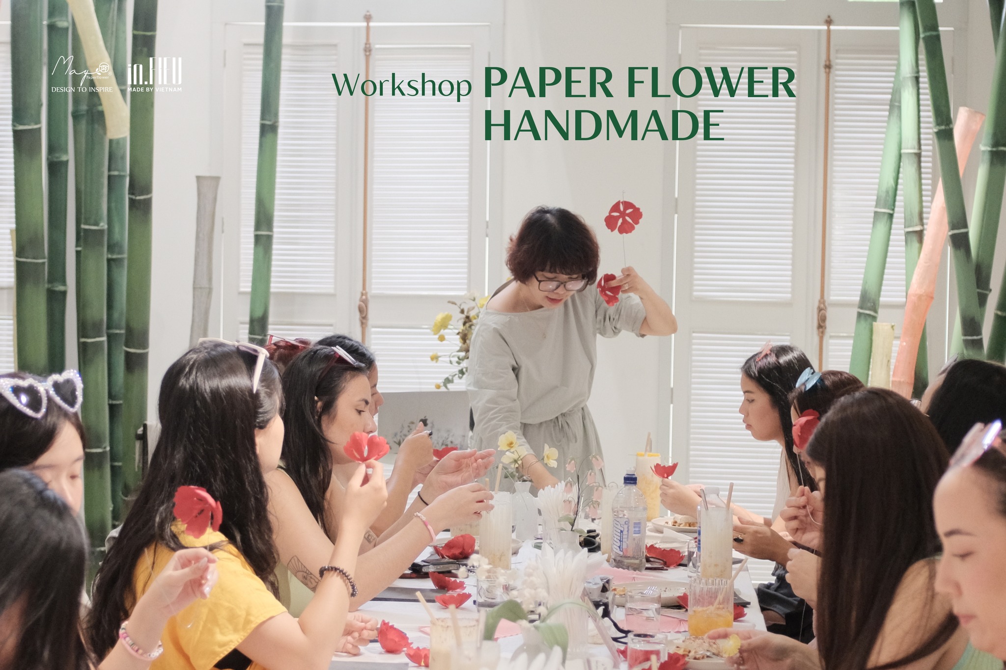 WORKSHOP “PAPERFLOWER HANDMADE” | LÀM HOA GIẤY THỦ CÔNG DÀNH CHO CÁC NÀNG DÂU TRƯỚC HÔN LỄ