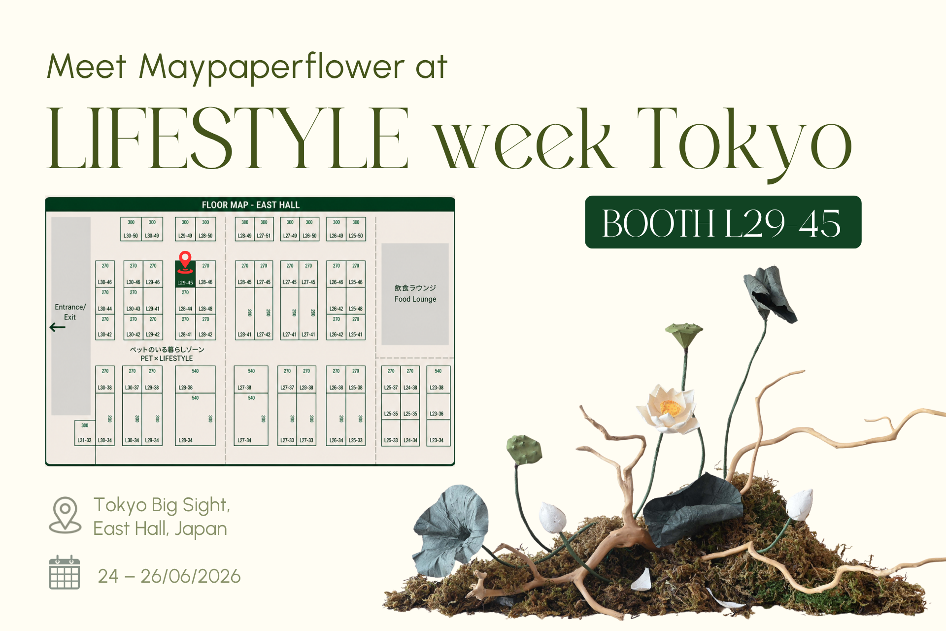 MAYPAPERFLOWER THAM DỰ LIFESTYLE WEEK SUMMER 2026 TẠI TOKYO